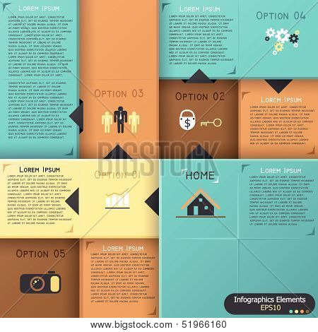 Modern infographics options banner.