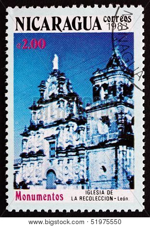 Postage Stamp Nicaragua 1983 La Recoleccion Church, Leon