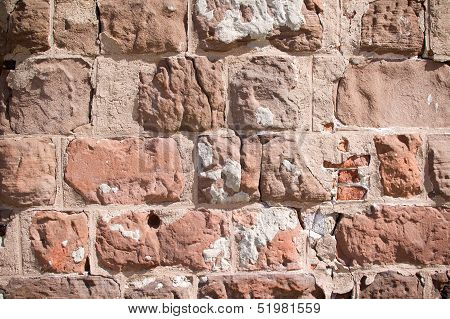 Horizontal Backdrop Of Weathered Brick