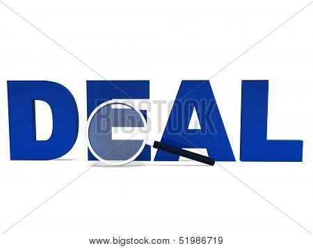 Deal Word Shows Deals Dealing Bargain Or Bargains