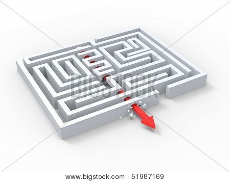 Break Out Of Maze Showing Puzzle Exit