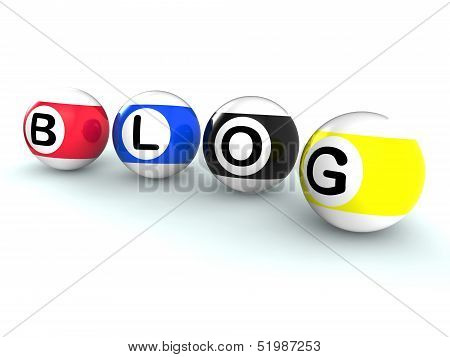 Blogging Word Shows Weblog Blog
