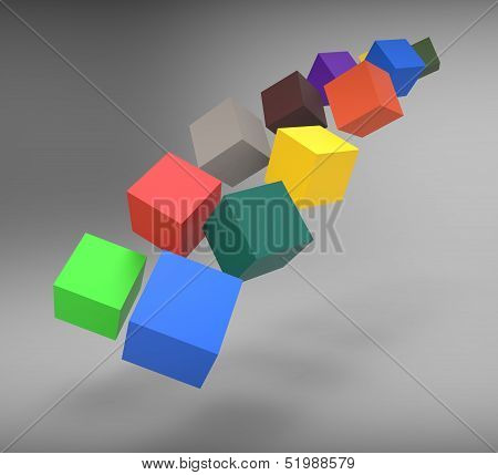 Blocks Falling Shows Action And Solutions