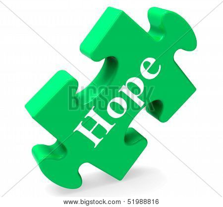 Hope Jigsaw Shows Hoping Hopeful Wishing Or Wishful