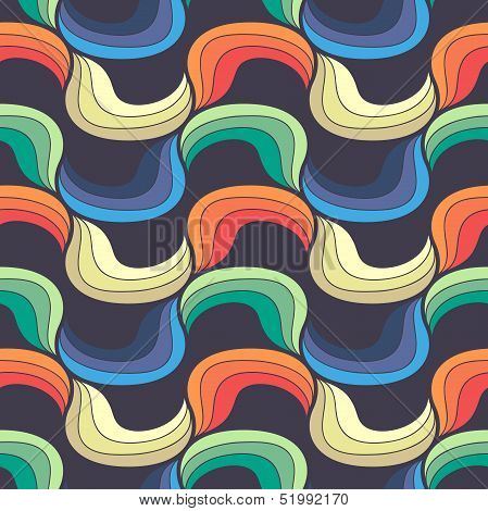 Seamless wave pattern, vector background