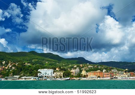 Santa Margherita Ligure town on Ligurian coast in Italy