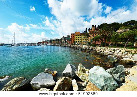Santa Margherita Ligure town on Ligurian coast in Italy