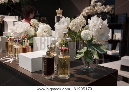 Perfume Bottles At Esxence 2014 In Milan, Italy