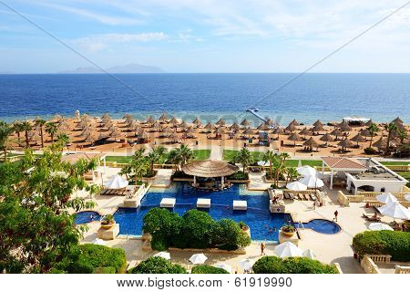 Sharm El Sheikh, Egypt -  November 30: The Tourists Are On Vacation At Popular Hotel On November 30,