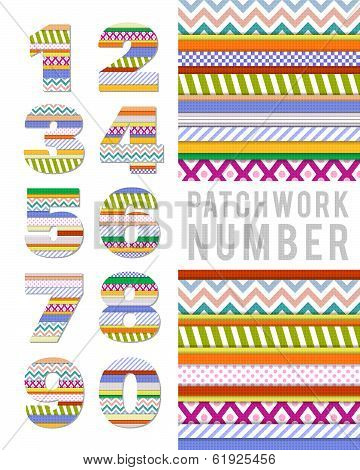 Vector numbers in patchwork style