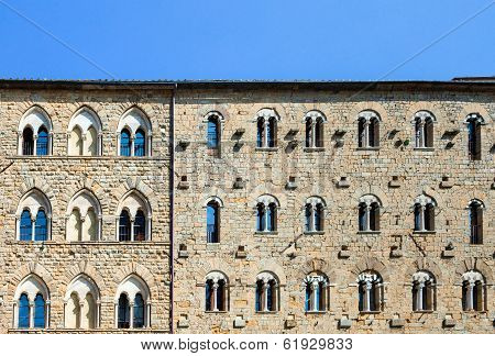 Palazzo Pretorio Facade, Volterra, Tuscany, Italy