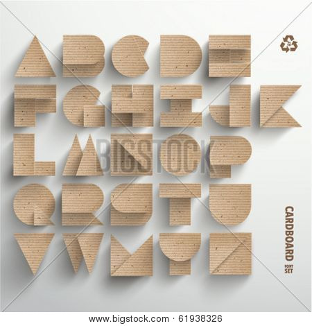 Vector Cardboard Alphabet Set