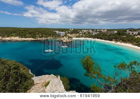 Menorca Cala Galdana Beach in Ciutadella at Balearic islands