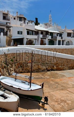 Binibequer Vell in Menorca Binibeca white village Sant Lluis at Balearic Islands