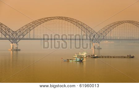 Irrawaddy Bridge, Myanmar