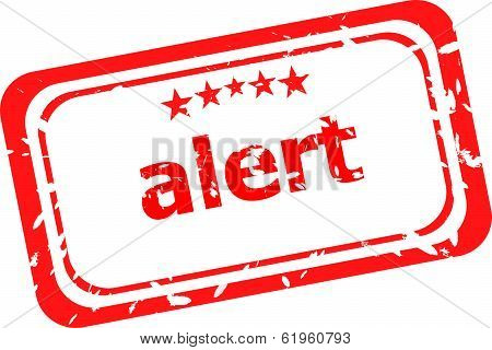 Grunge Rubber Stamp With Word Alert Inside