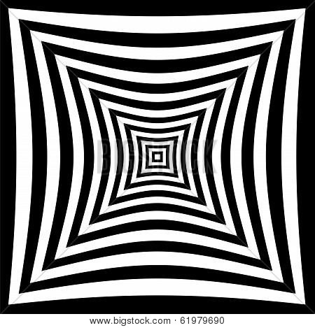 Perspective illusion- One point perspective of interior
