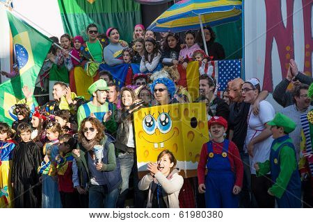 Costumed People In Carnival