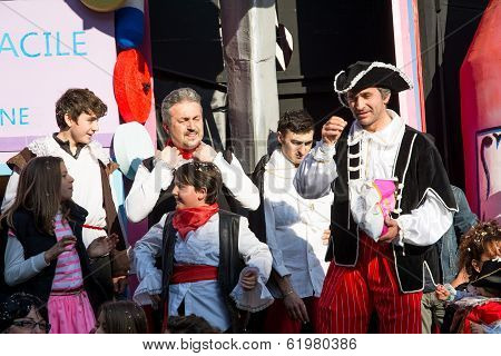 Costumed People In Carnival
