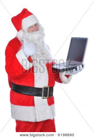 Babbo Natale alzando pollici portatile