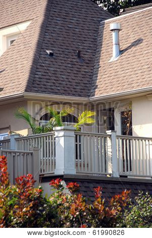 Detail of a beauitiful house with balcony