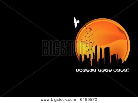 都市の景観背景