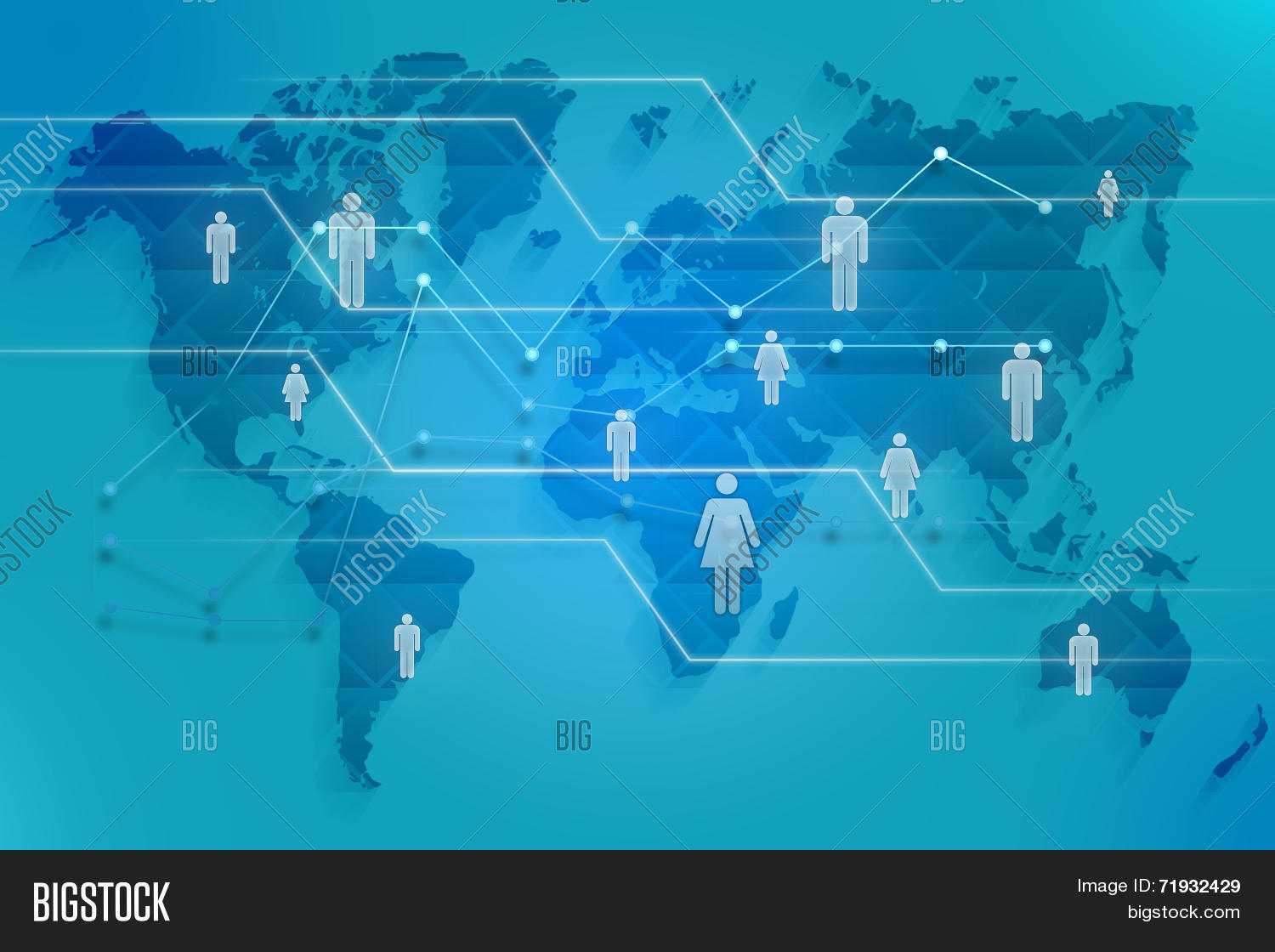 Social Map World Image & Photo (Free Trial) | Bigstock