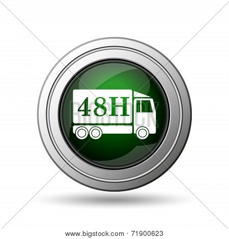 48H Delivery Truck Icon