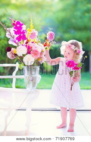 Little Girl With Flowers