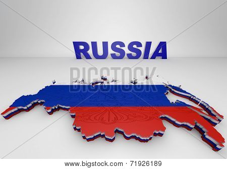 Illistration Of Russia Map
