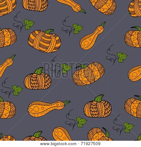 Seamless pattern. Abstract Pumpkin