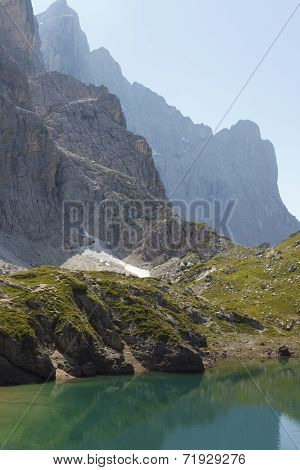 Coldai Lake, In The Dolomites