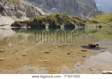 Coldai Lake, In The Dolomites