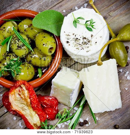 cheese and olives