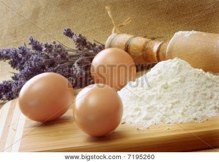 Ingredients to bake