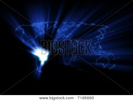 World Map - Brazil