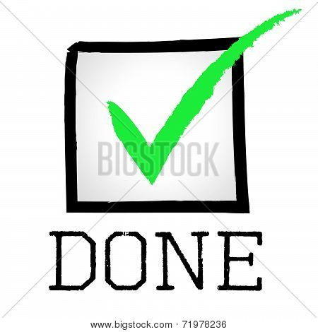 Done Tick Means Approved Confirm And Passed