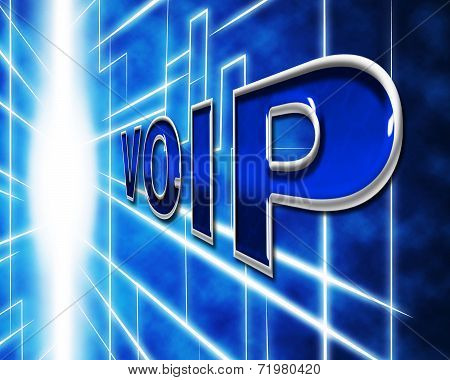 Voip Telephony Indicates Voice Over Broadband And Protocol