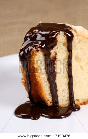 biscuit met chocolade siroop