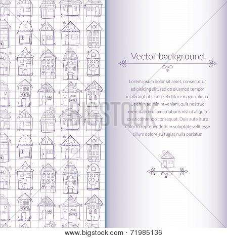 Houses pattern for template card