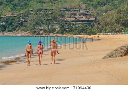 Paradisiac beach of Patong, Koh Phuket in Thailand