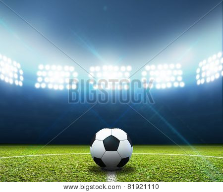 Stadium And Soccer Ball