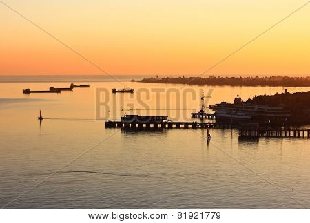 Sunset At The Harbor