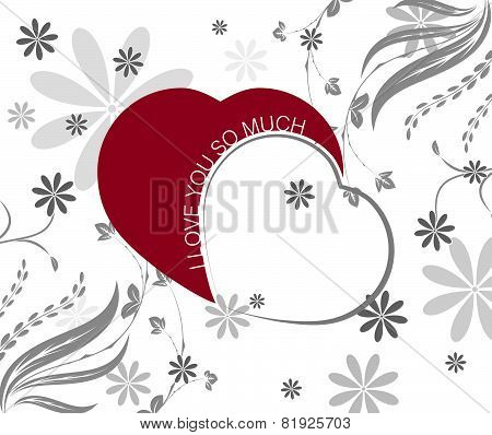 I love you som much valentines day vector background