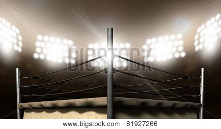 Vintage Boxing Ring In Arena