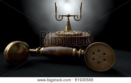 Vintage Telephone Dark Off The Hook