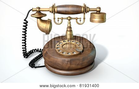 Vintage Telephone Isolated