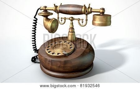 Vintage Telephone Isolated