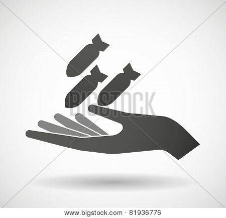 Hand Giving Bombs