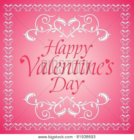 Pink Happy Valentines day background